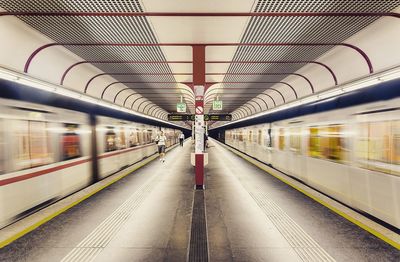 Railroad station platform