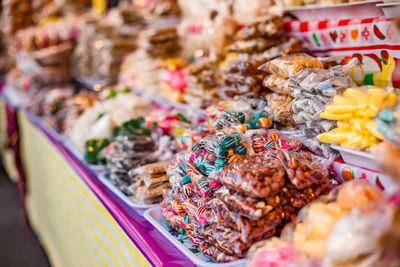 Various fruits for sale in store