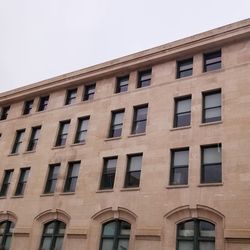 Low angle view of building against clear sky