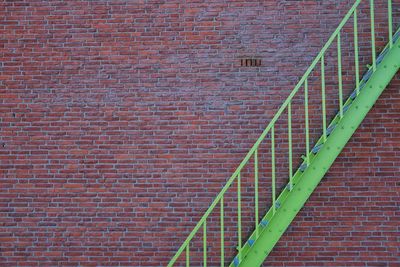 View of brick wall with stairs