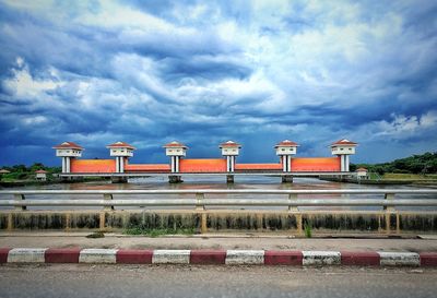 View of building against cloudy sky