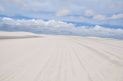 Scenic view of desert against sky