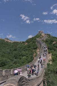 People on road against sky