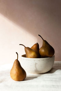 Bowl of seasonal pears