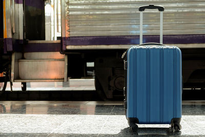 Suitcase on platform