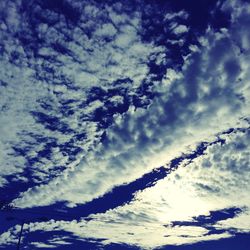 Low angle view of cloudy sky