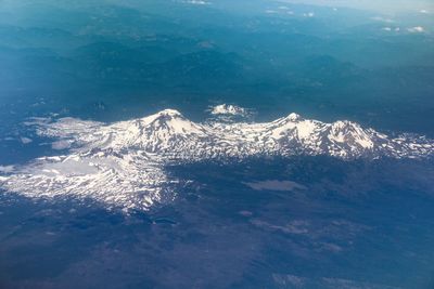 High angle view of volcanic mountain