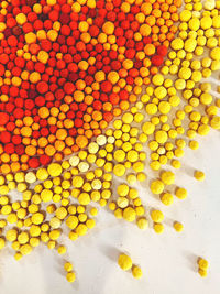 High angle view of food on white background