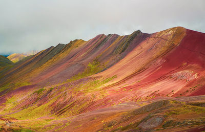 Scenic view of mountain range against sky