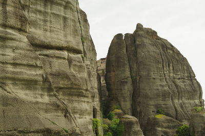 Low angle view of cliff