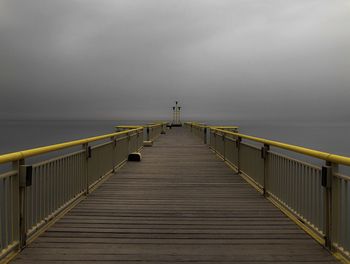 Pier over sea against sky