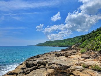 Scenic view of sea against sky