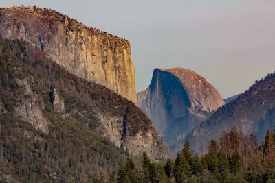 Panoramic view of rocky mountains against sky