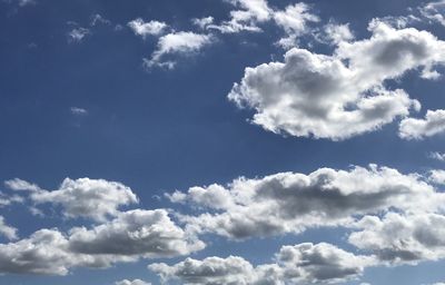 Low angle view of clouds in sky