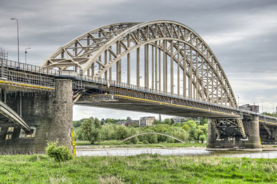 Bridge across the river waal at nijmegen , the netherlands