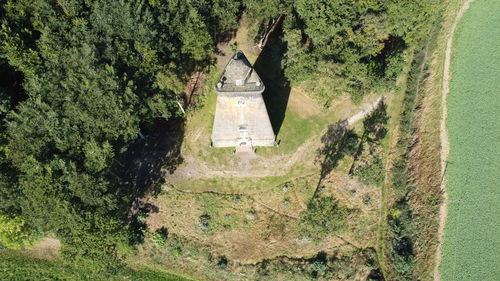 High angle view of tower