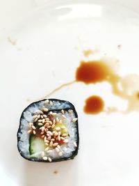 Directly above shot of breakfast in plate