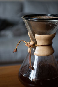 Close-up of coffee in container