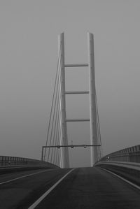 Low angle view of bridge against clear sky