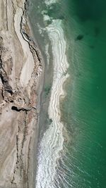 High angle view of sea waves