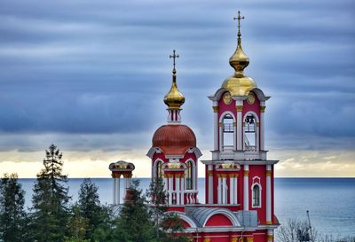 View of cathedral against sky during sunset