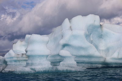 Melting glacier iceberg