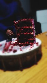 Close-up of cake on table