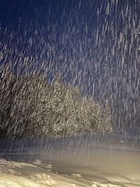 View of road on snow covered land