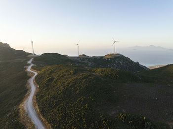 Scenic view of landscape against clear sky