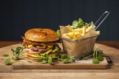 Potted plant on table