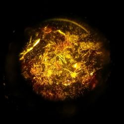 Firework display at night