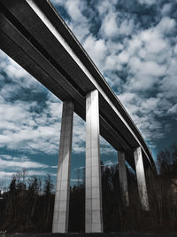 Low angle view of bridge against sky