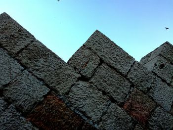 Low angle view of building against clear sky