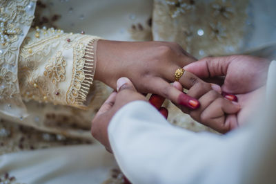 Close-up of woman hand with tattoo