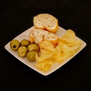 High angle view of fruits in plate