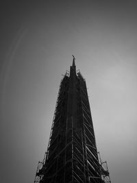 Low angle view of tower against clear sky