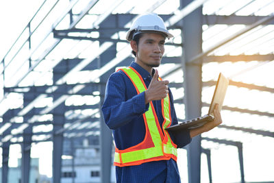 Man working at construction site