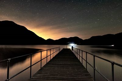 Ullswater from aira force steamer pier at night 