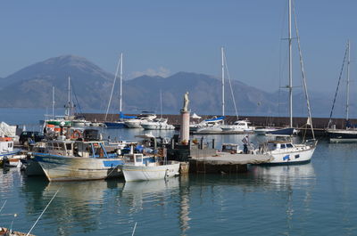 Boats in harbor