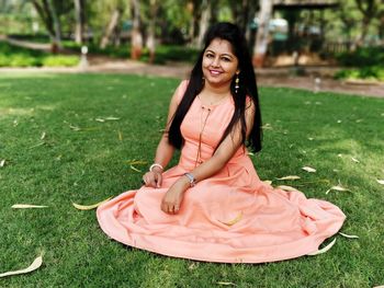 Portrait of smiling young woman