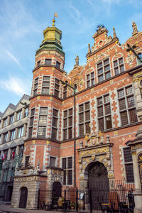 Low angle view of historical building against sky