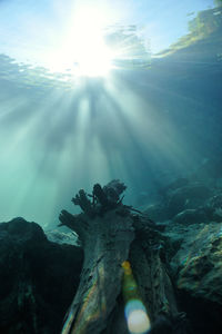 High angle view of city at night