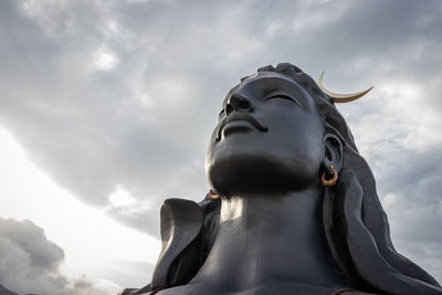 Adiyogi lord shiva statue from unique different angles
