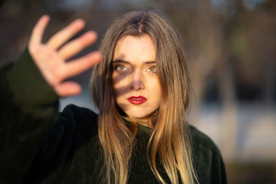 Portrait of beautiful woman