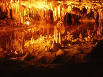 Rock formation in cave