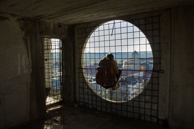 Interior of abandoned building