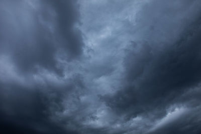 Low angle view of storm clouds in sky
