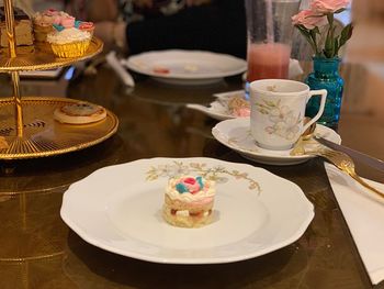Food served on table