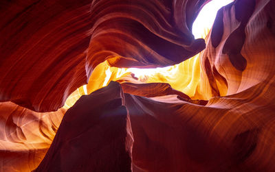 Low angle view of rock formations