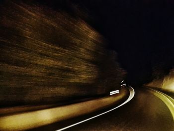 Road passing through tunnel